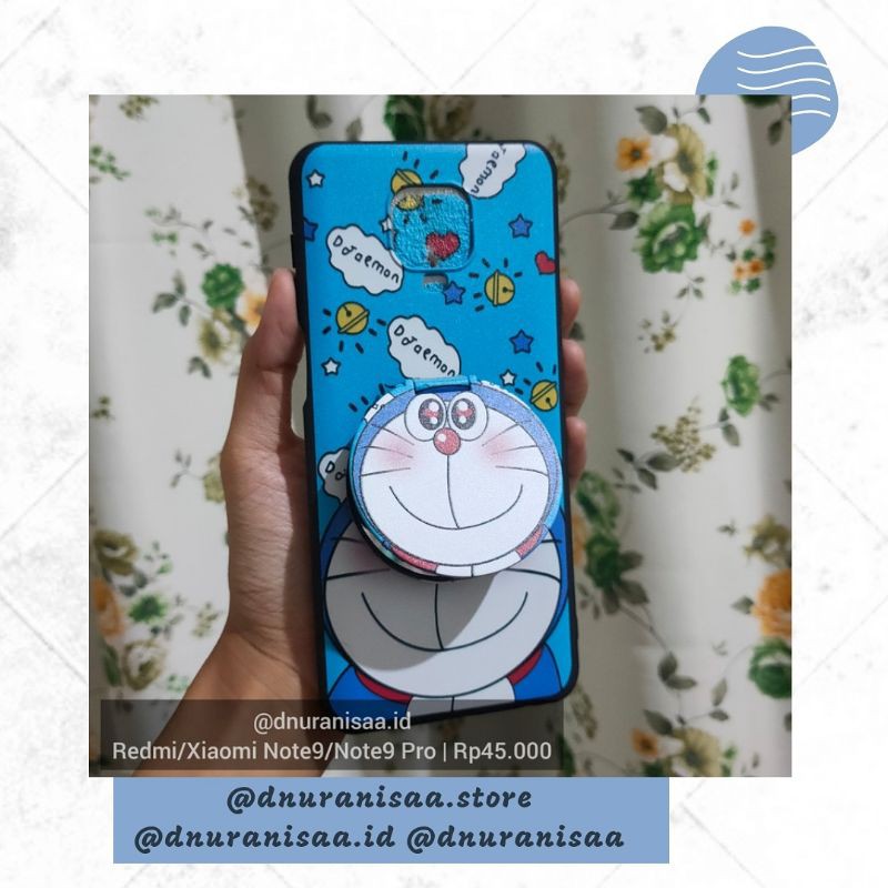 Soft case redmi/xiaomi note 9 pro doraemon kaca
