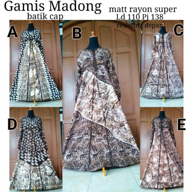 Gamis malika cap batik madong