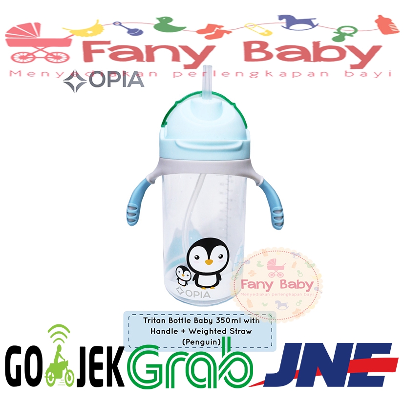 OPIA Weighted Straw Handle Bottle 350ml