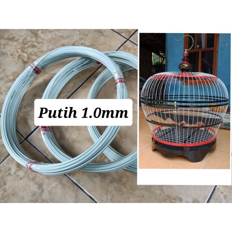 Fiber putih 1mm ruji sangkar 0.5kg