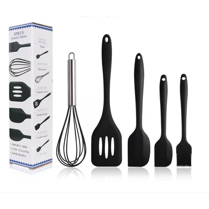 SPATULA SET 5IN1/ KITCHEN TOOLS SPATULA SILICON/ SODET SILICON