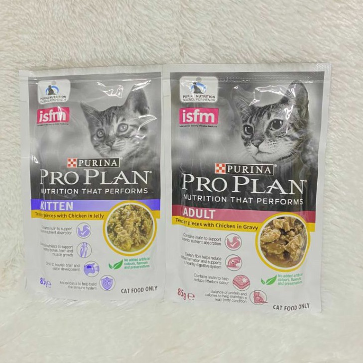 Proplan pro plan wet food makanan basah sachet 85 gr 85gr