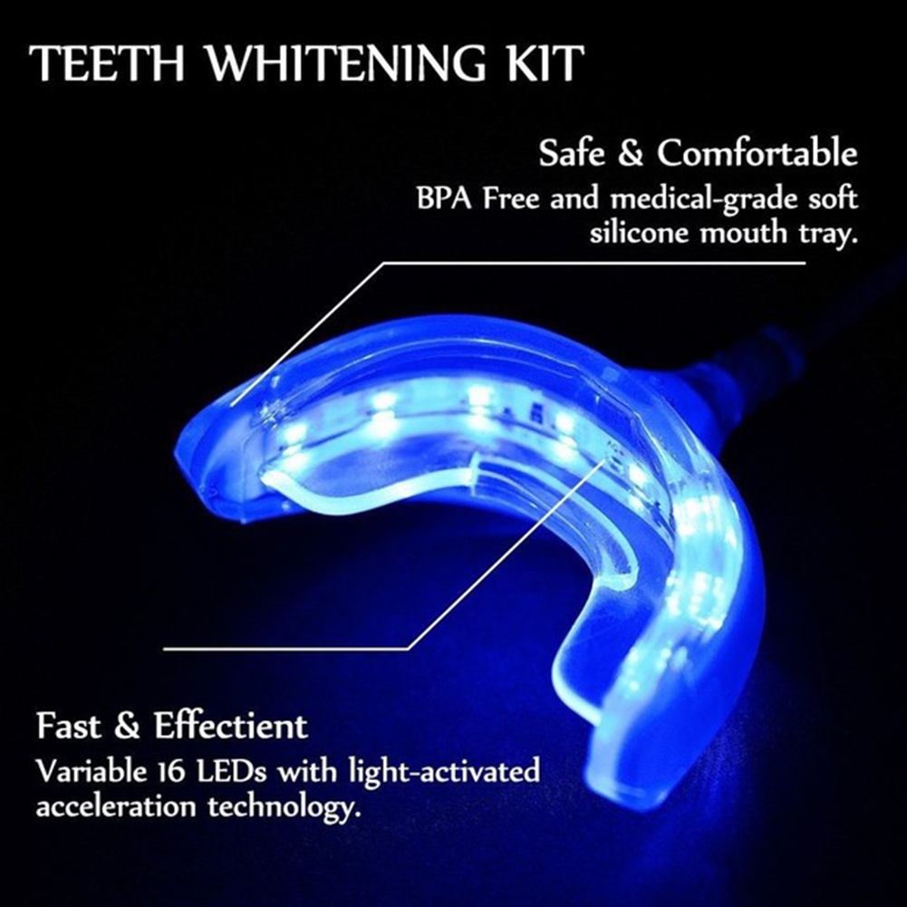 Teeth Whitening Alat pemutih gigi perawatan kesehatan mulut personal. Set alat pemutih gigi profesional memutihkan gigi kuning perokok