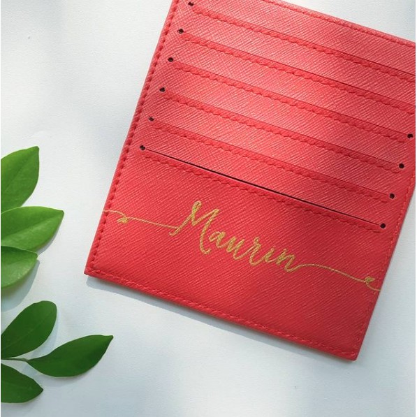 Cardholder Dompet Kartu 12slot CUSTOM Gambar Nama