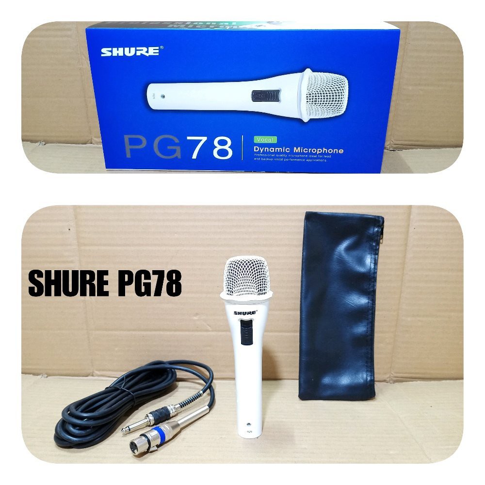 MIC KABEL HANDLE SHURE PG78 PROFESIONAL DYNAMIC MICROPHONE