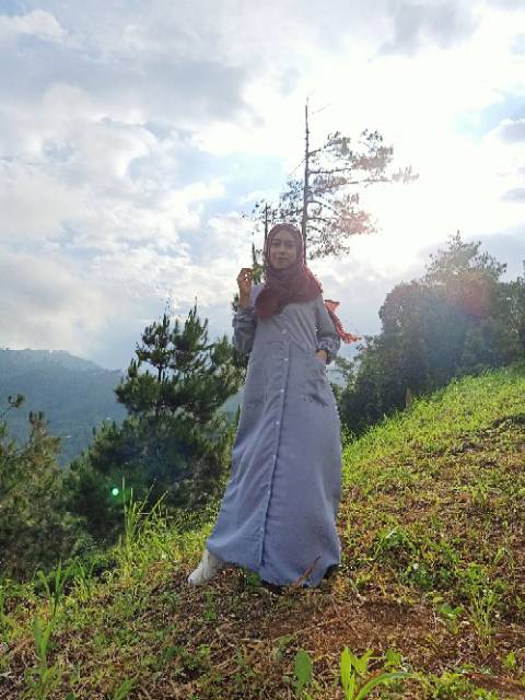 POCKET GAMIS POLOS BERKANCING CASUAL SYAR'I / BAJU MUSLIM KANTOR