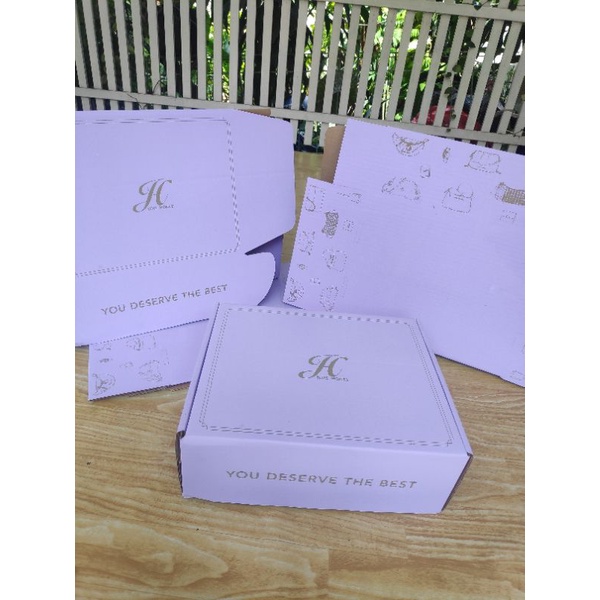 Dus Pink Purple Jims Honey Kotak Lilac Kardus Kado Box Exclusive Hampers Hantaran