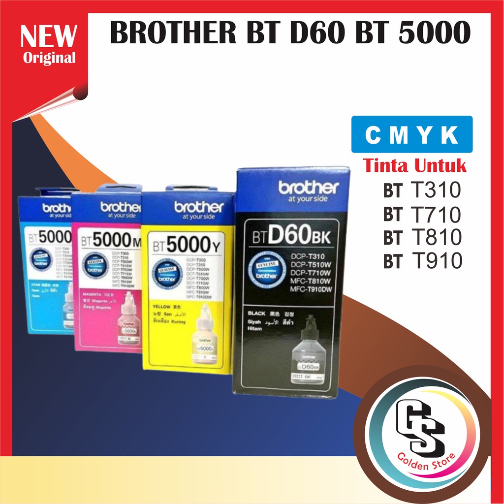 Tinta Brother BT d60bk BT5000 PREMIUM (COMPATIBLE) FOR DCP - T310 , DCP -T510W , DCP-T710W , DCP-T810W -1SET