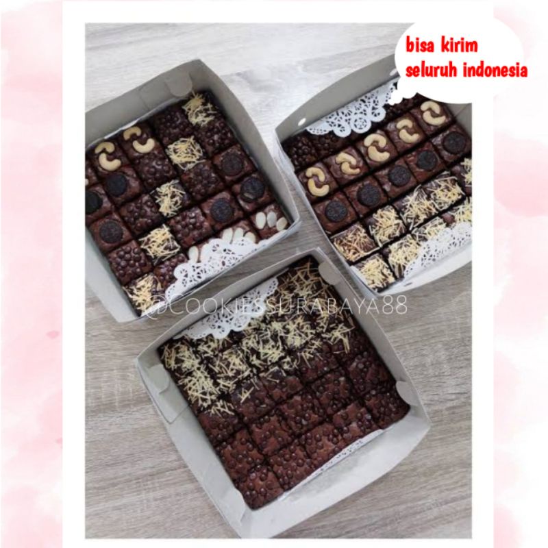 

Fudgy brownies/brownies panggang 25 pcs(gratis kartu ucapan)