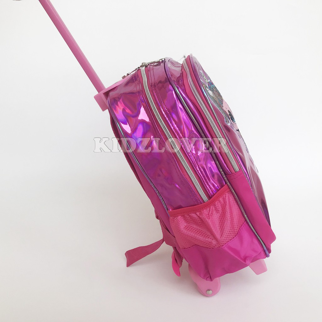 Tas Hologram Lampu Koper Ransel Anak Sekolah TK/PAUD Trolley Dorong Troli