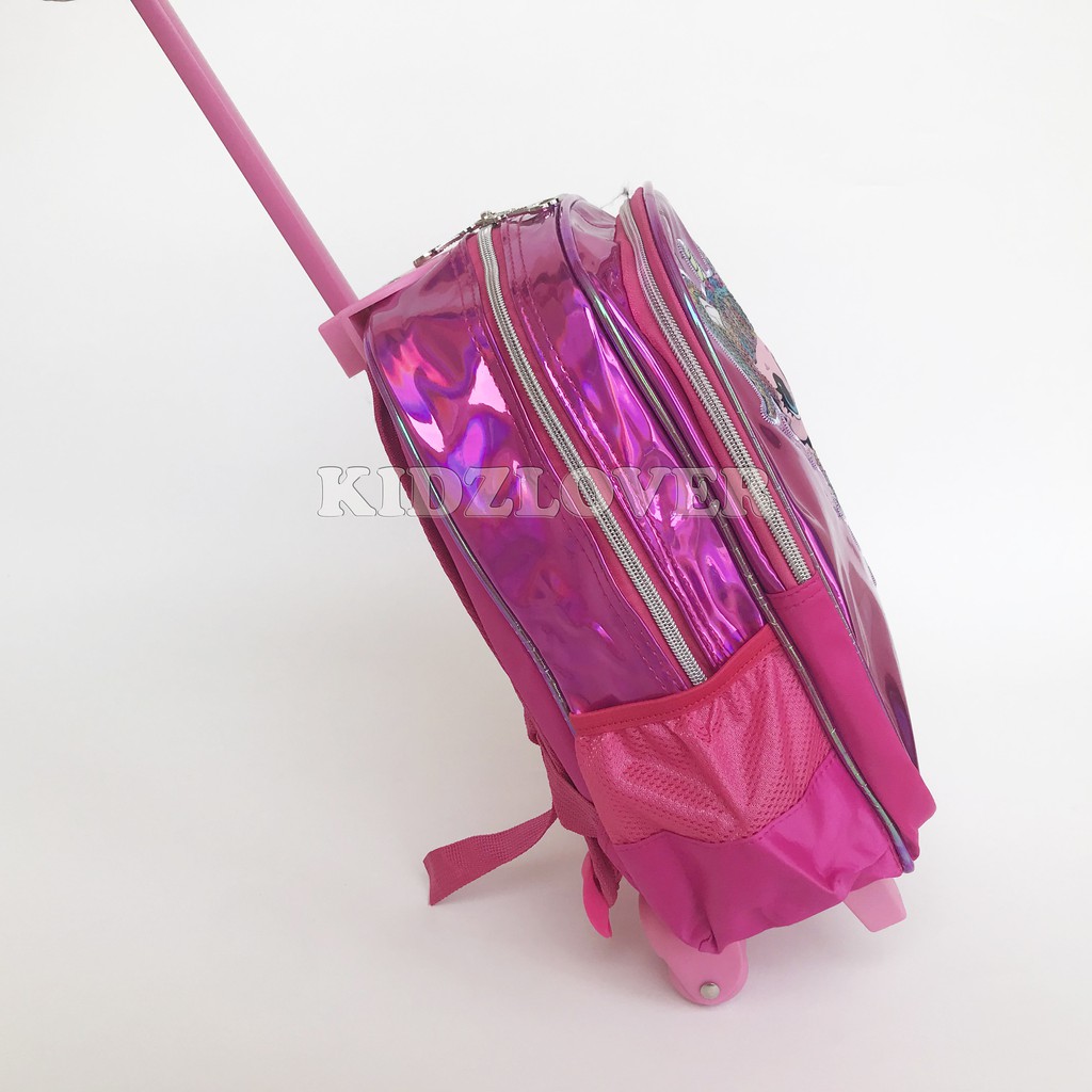 Tas Hologram Lampu Koper Ransel Anak Sekolah TK/PAUD Trolley Dorong Troli