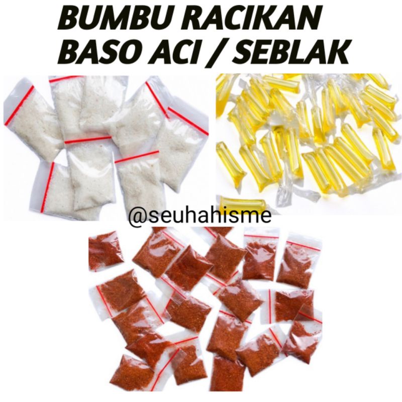 

Bumbu racik baso Aci tulang cuanki seblak