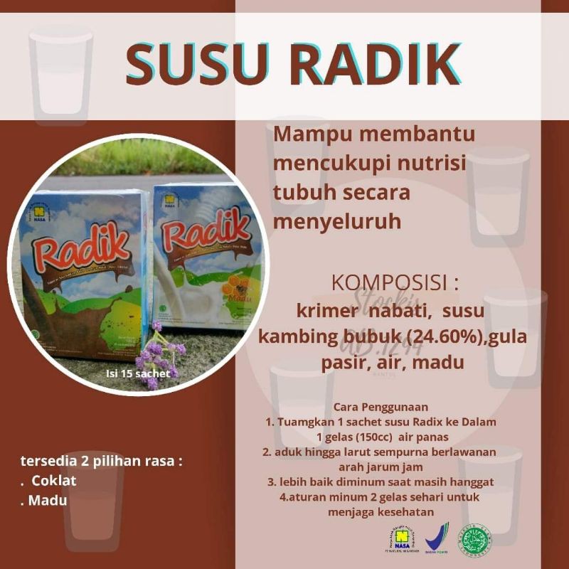 

Susu Kambing Radik Nasa (RADIKMA, RADIKCO)