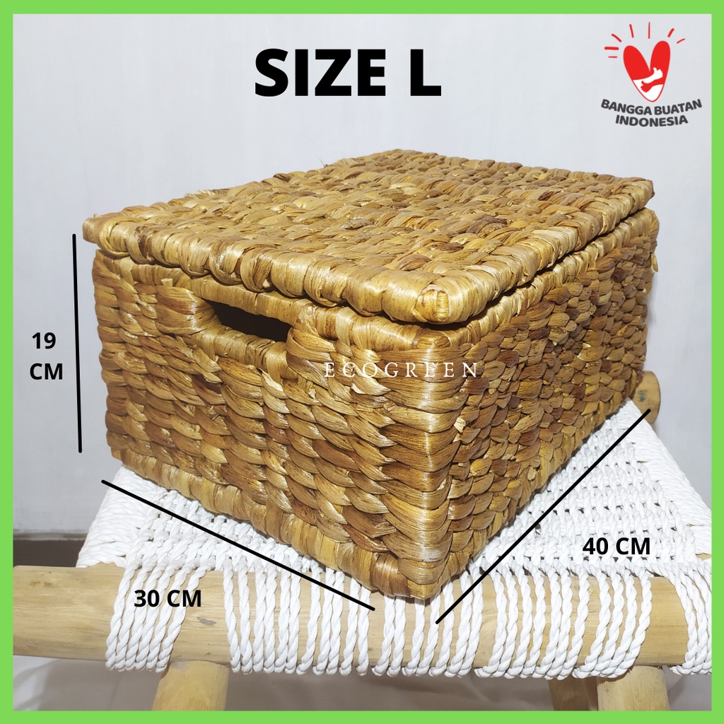 Ecogreen Water Hyacinth Wicker Trunk Nursery Toy Blanket Storage Chest Basket Box Bedside