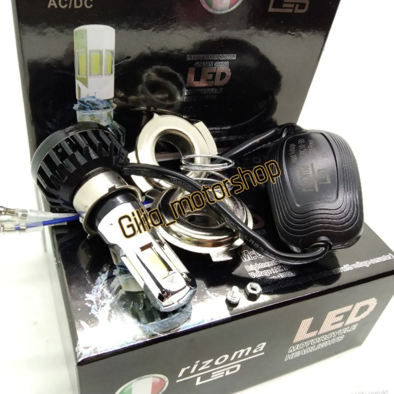 Lampu Depan Motor 6 Led Mata Rizoma LED 6 sisi Rizoma LED  Nyala Putih LED Depan Motor