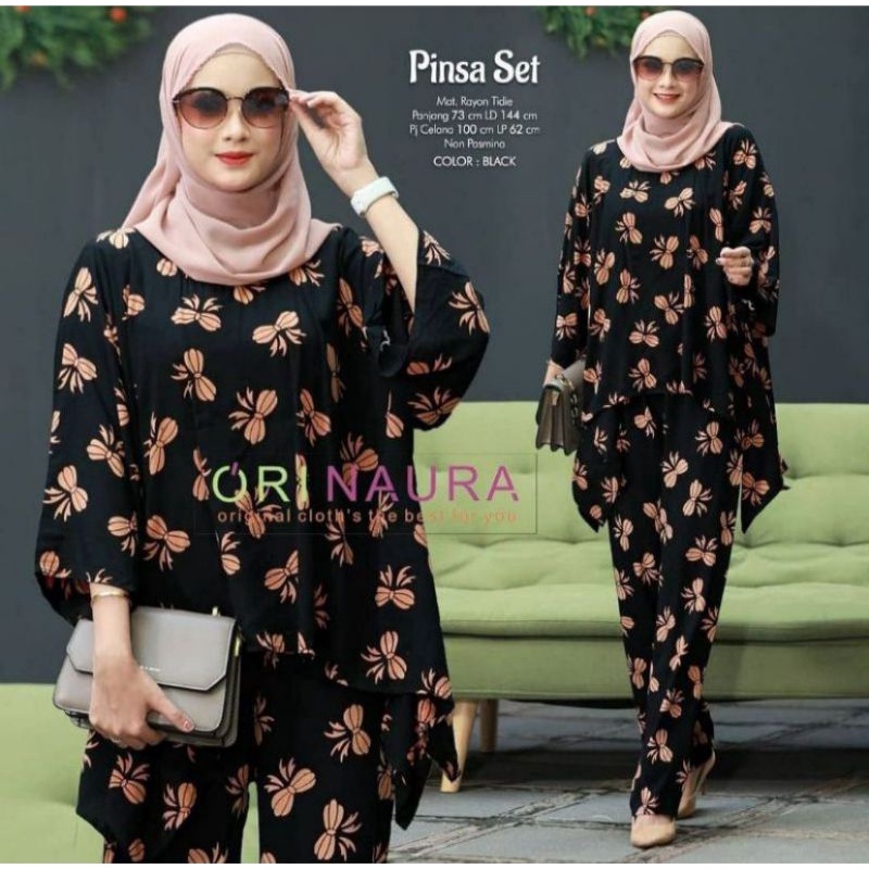 [BISA COD] Setelan Waka Motif Pita Motif Remaja Terbaru