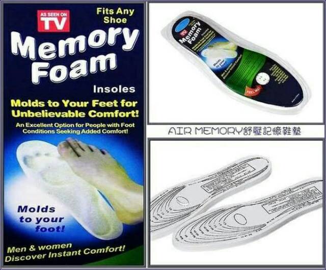 Sol sepatu memory foam / antiarthritis memory insoles