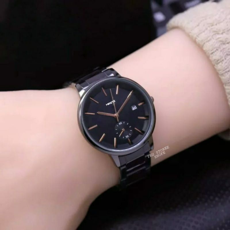 JAM TANGAN WANITA FITUR TANGGAL || MIRETE ORIGINAL ANTI AIR || JAM TANGAN FASHION WANITA/CEWEK || JAM TANGAN WANITA/CEWEK RANTAI STAINLESS STEL || JAM TANGAN KASUAL WANITA TAHAN AIR/WATER RESISTANT