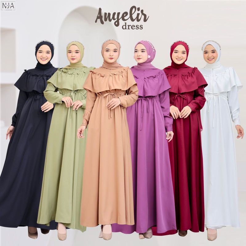 Moslem Ori Gamis Busui Friendly Anyelir Dress By NJA (Open PO Ready September 2022)
