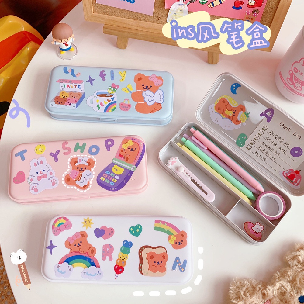 

[DZ] ST500 - Kotak Pensil Polos Pastel / Tempat Pensil Simple / Kotak Serbaguna