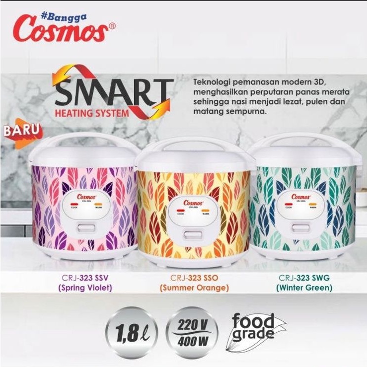 Cosmos Magic Com CJR 323s 1.8 Liter 3 IN 1 Garansi Resmi