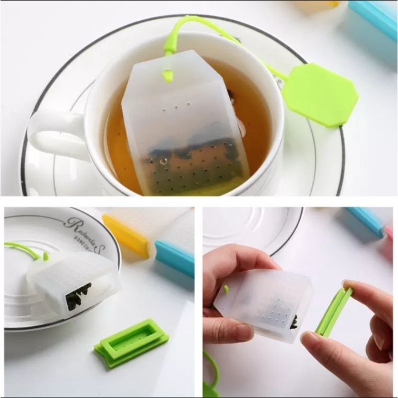 Silicone Tea Bag / Filter Silicone Tea Pot / Filter Silicone Tea Infuser - Warna Acak