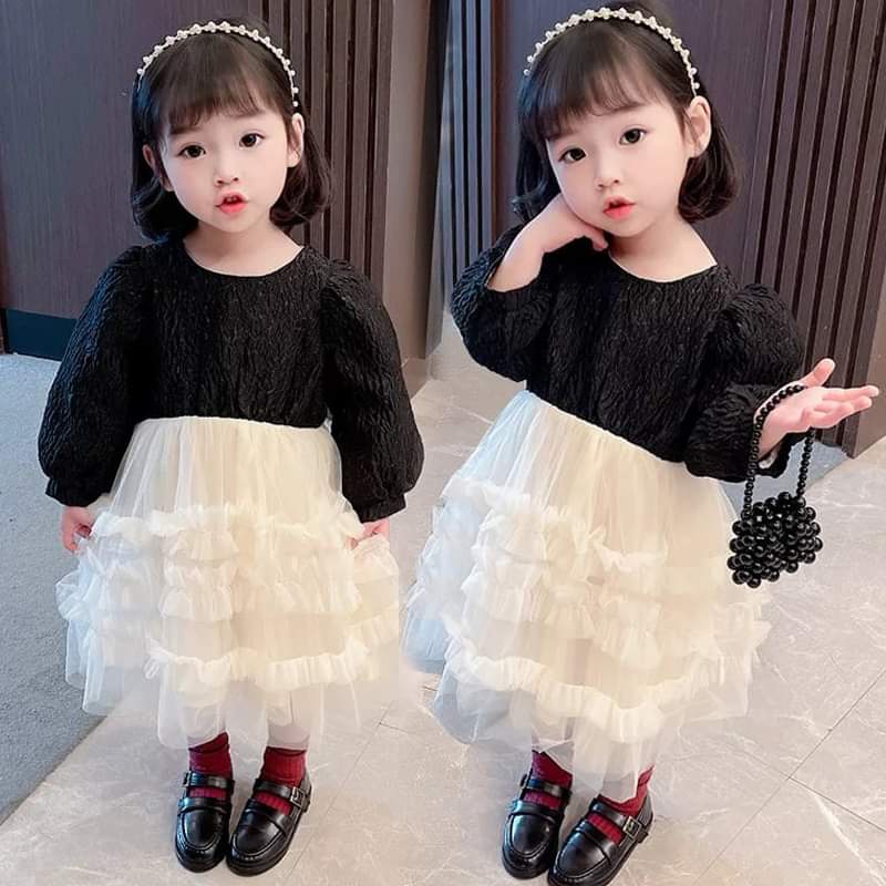 Dress Anak Perempuan Puff Sleeves