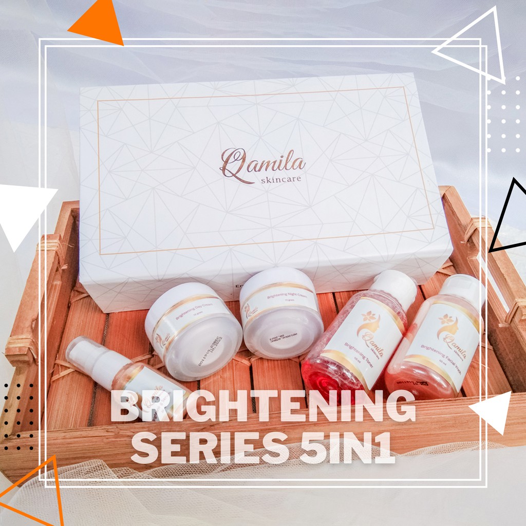 PAKET LENGKAP GLOWING | Skincare BPOM HALAL | Qamila Brightening Series5in1 | Pemutih Pencerah Wajah