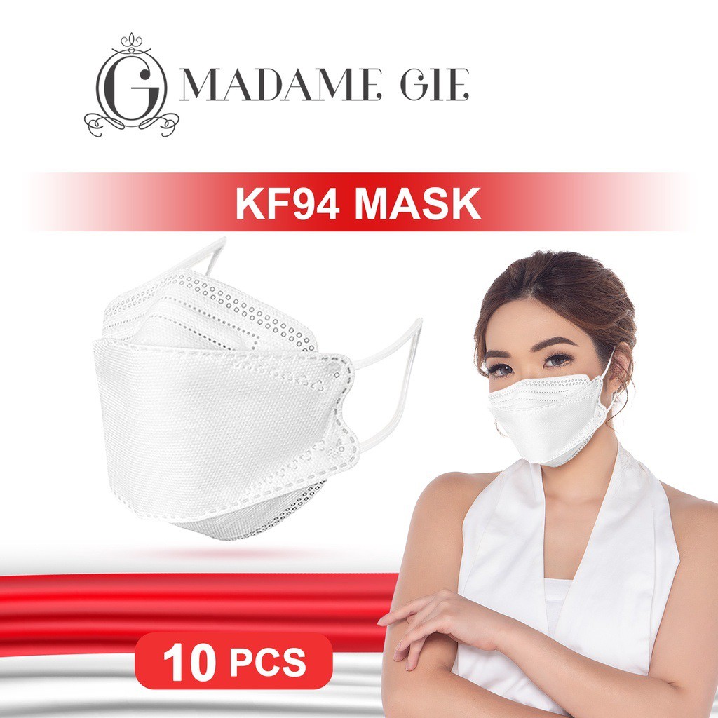 Fashion Fair - Madame Gie Protect You KF94 Merah Putih - Masker 10 Pcs