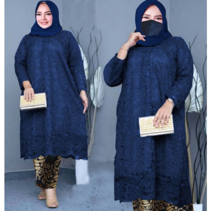 iragading - Setelan kebaya brokat modern jumbo plus rok batik cantik  fit to XXL