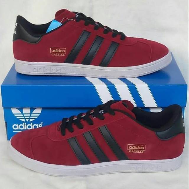 adidas gazelle red and black