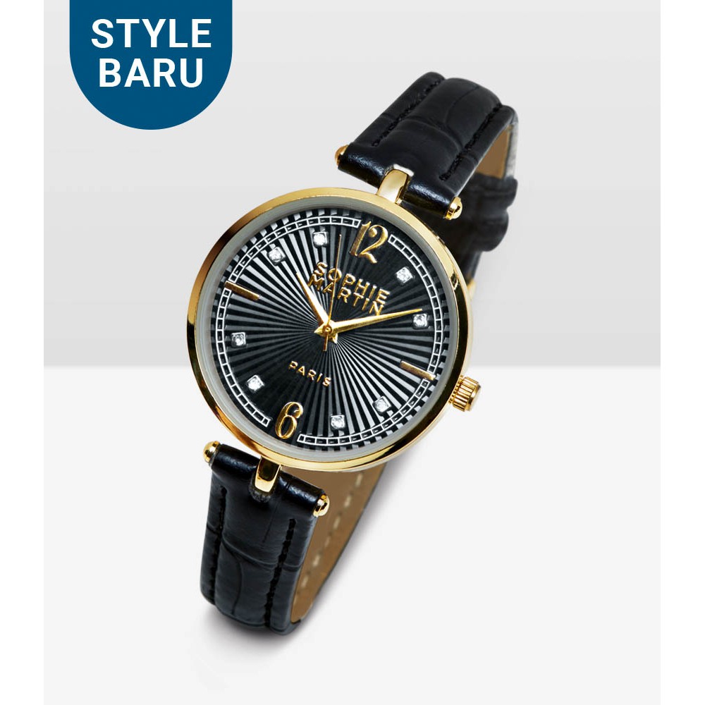 JAM TANGAN SOPHIE MARTIN KIM BLACK WPU1101B5 IMPORT DISKON MEMBER APR21