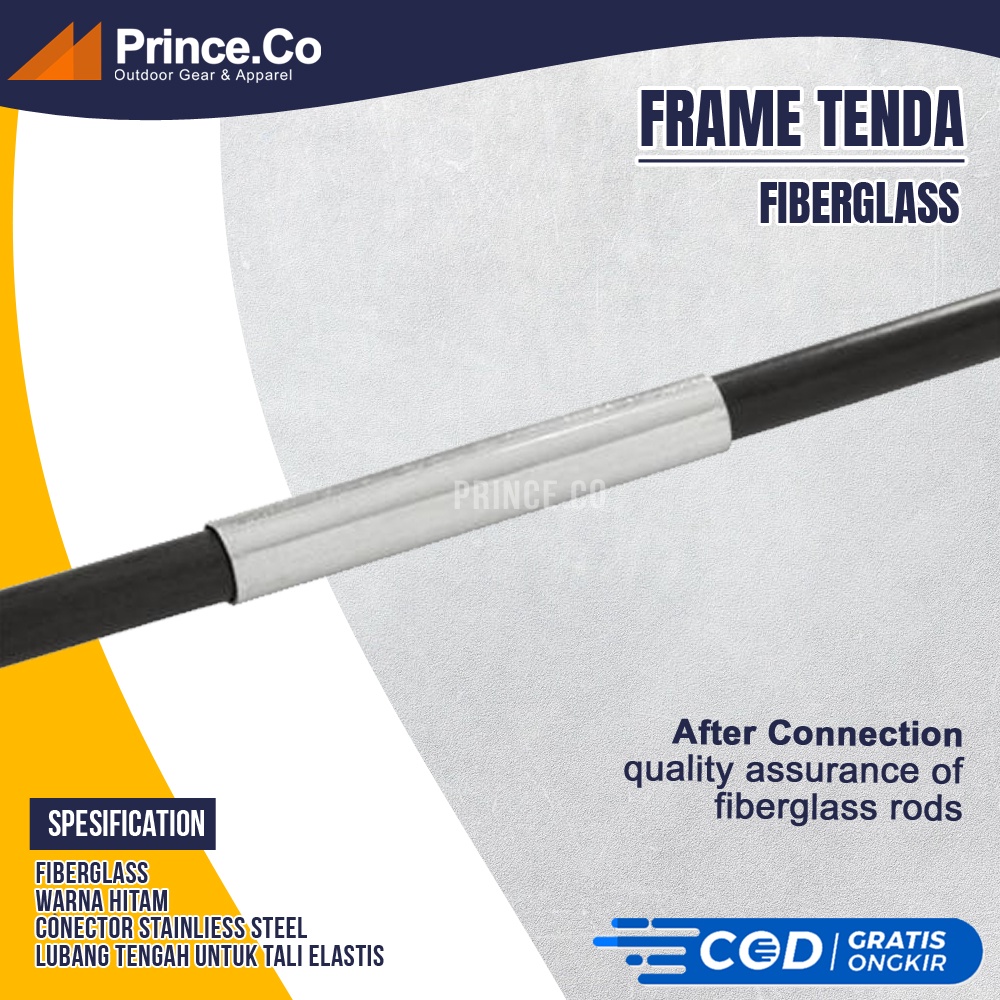 Frame Tenda Fiber 6.9 mm 7.9 mm 8.5 mm / Frame Tenda Dome Fiber Glass Harga Per Batang