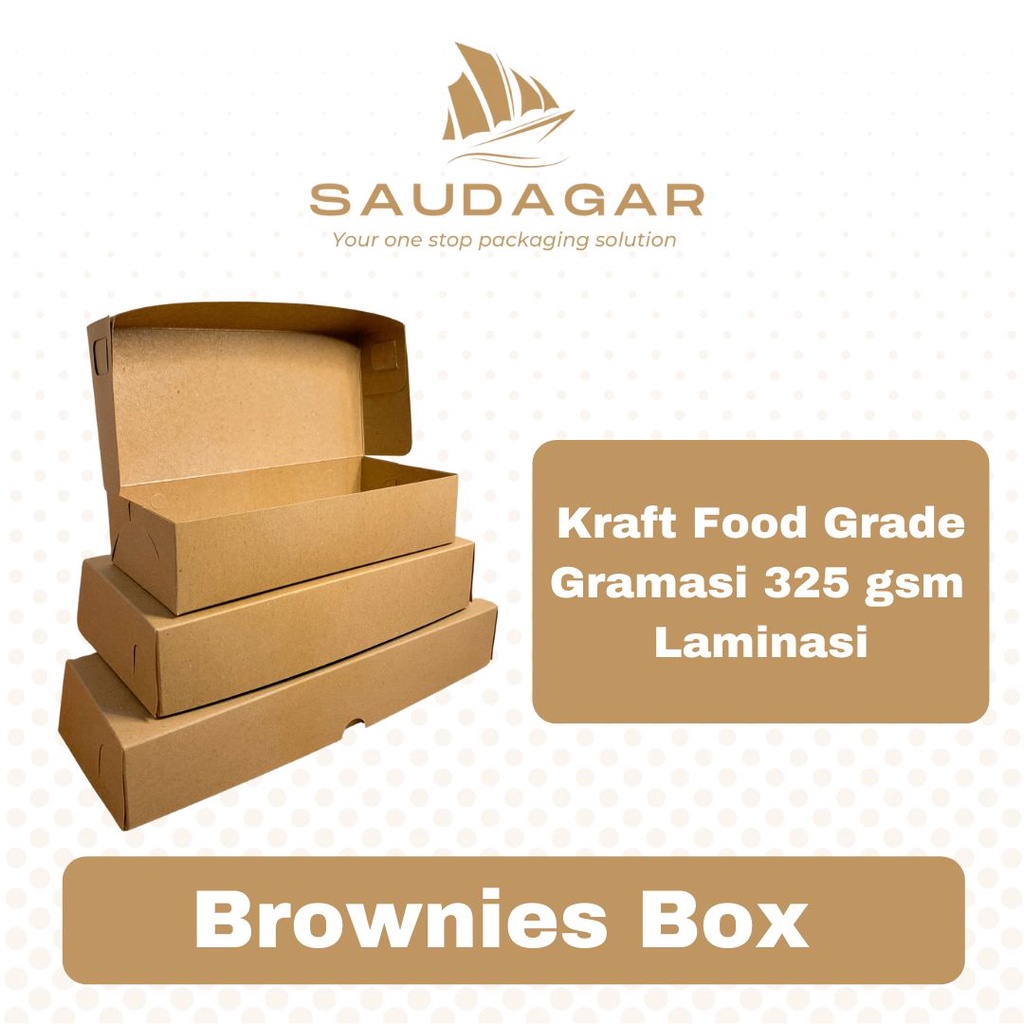 Box kotak brownies / dus brownis / kue/ cookies / molen / martabak LARGE