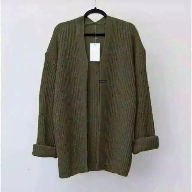 oversize kardy knit/sweaterajut-Army