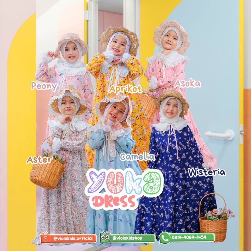 VIOLA KIDS YUKA DRESS ANAK PEREMPUAN | gamis anak perempuan terbaru