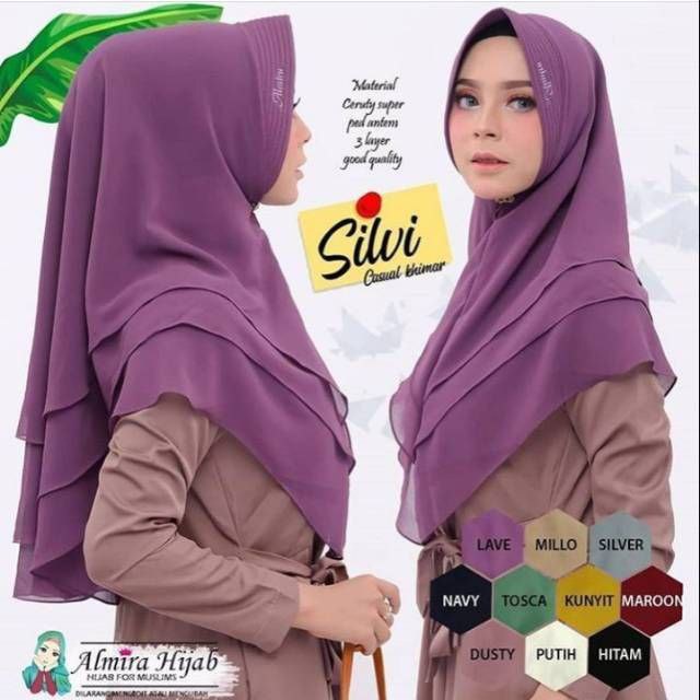 jilbab khimar mini 3 layer ceruty khimar mini babydoll hijab mini ceruty