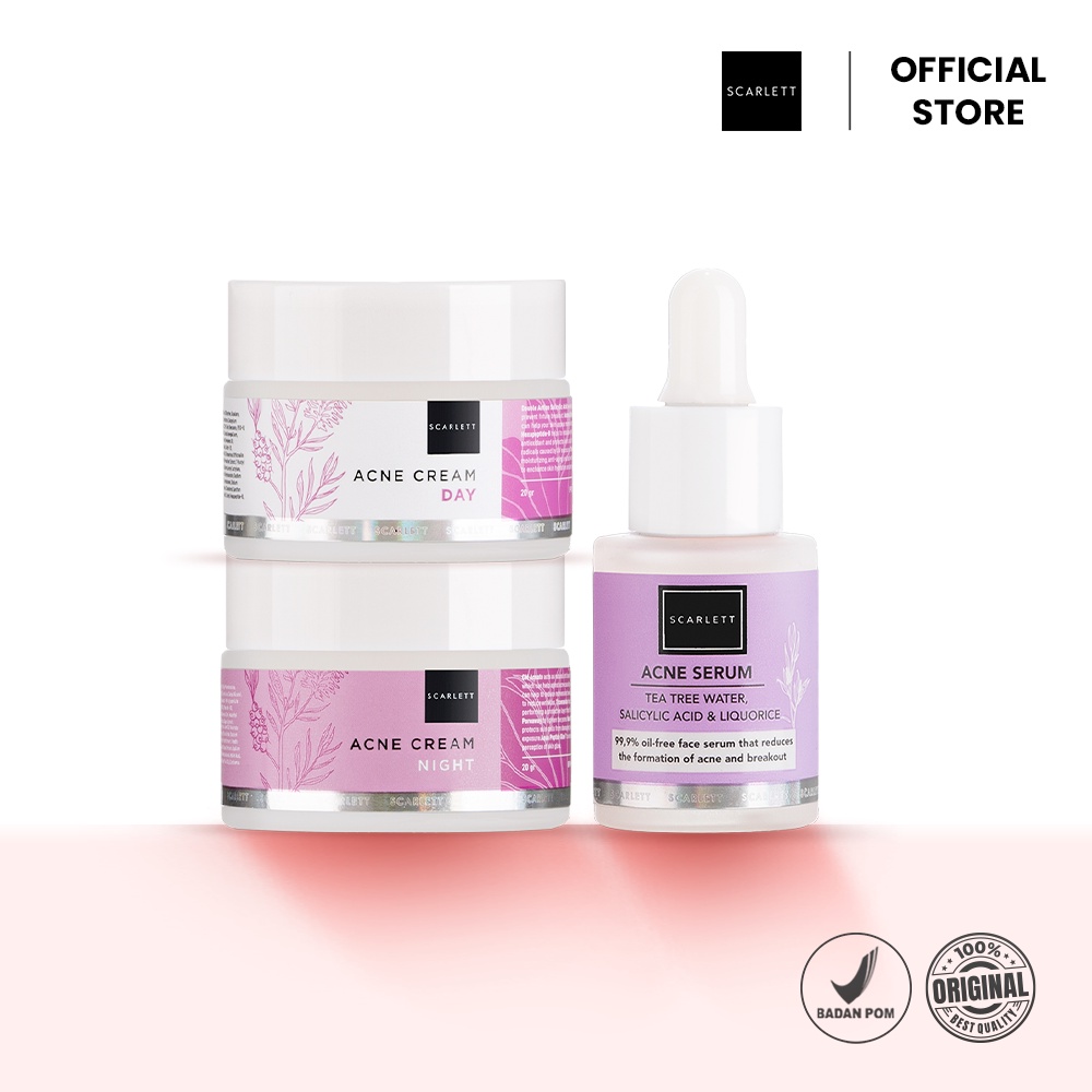 Scarlett Whitening Triple Combo Acne Facial Care