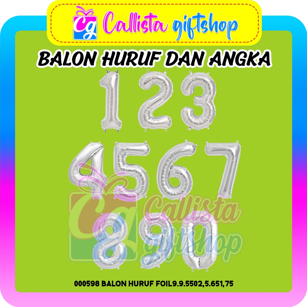 Jual Balon Foil Angka Jumbo Cm Balon Foil Angka Cm Balon Foil Angka Jumbo Balon Foil Angka