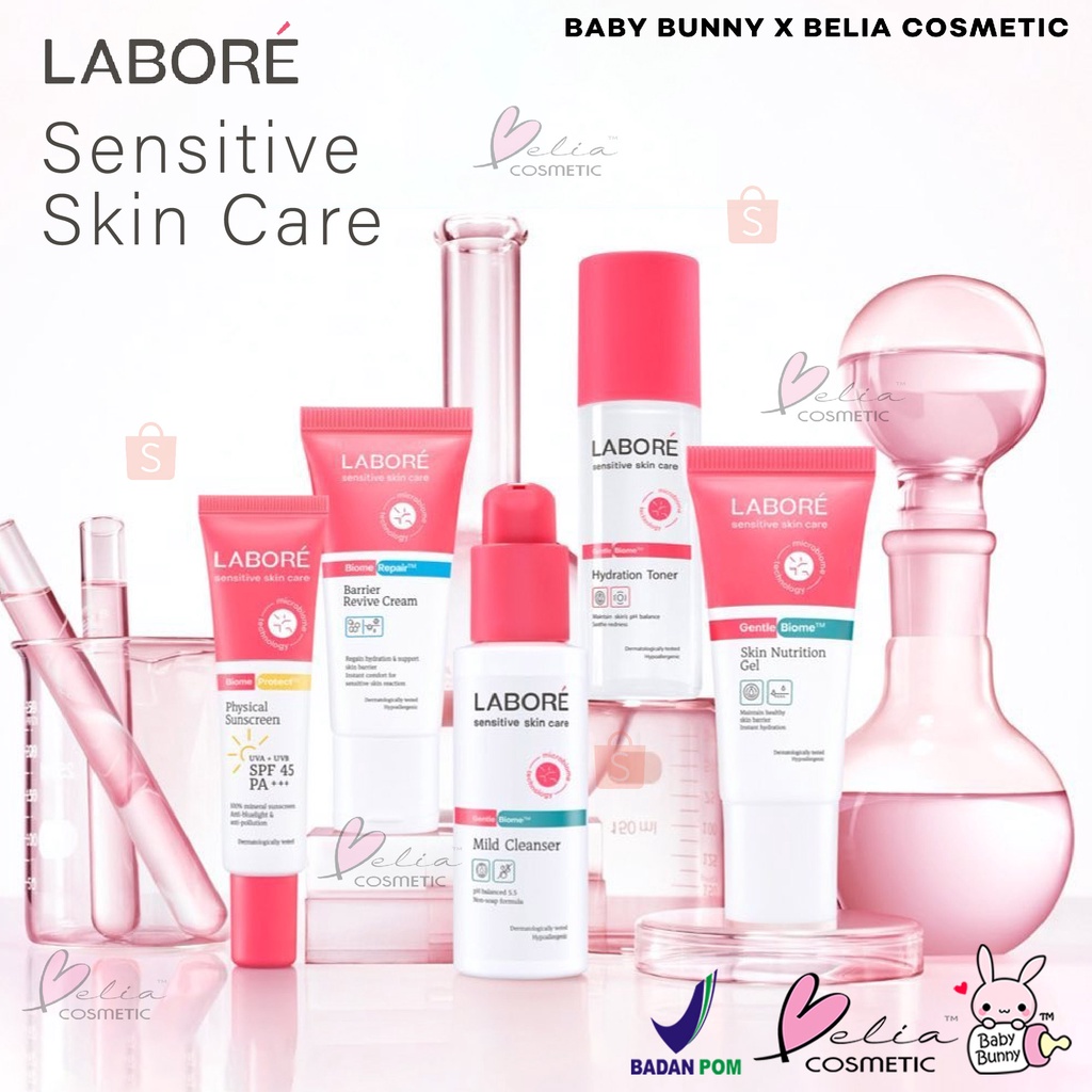 ❤ BELIA ❤ LABORE Sensitive Skin Care | Gentle Biome | Biome Repair | Biome Protect | Toner | Barrier Cream | Physical Sunscreen | Cleanser | Nutrition Gel | BPOM