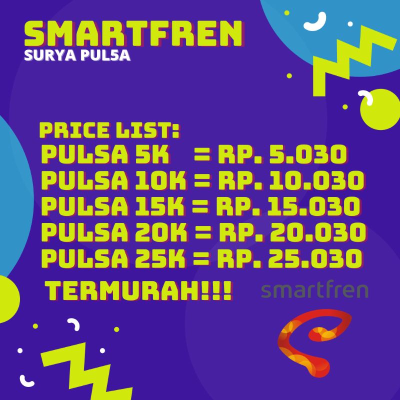 Pulsa Smartfren SUPER MURAH Harga Agen  / Pulsa Smartfren Murah / Pulsa / Voucher Pulsa