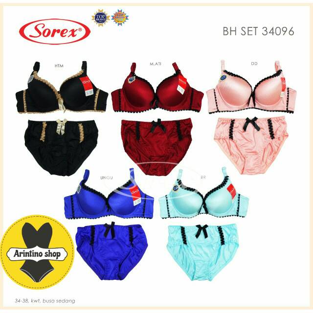 (1set) Bh Bra Set Sorex 34096 | Bra Satu Set | Bra Busa Kawat |