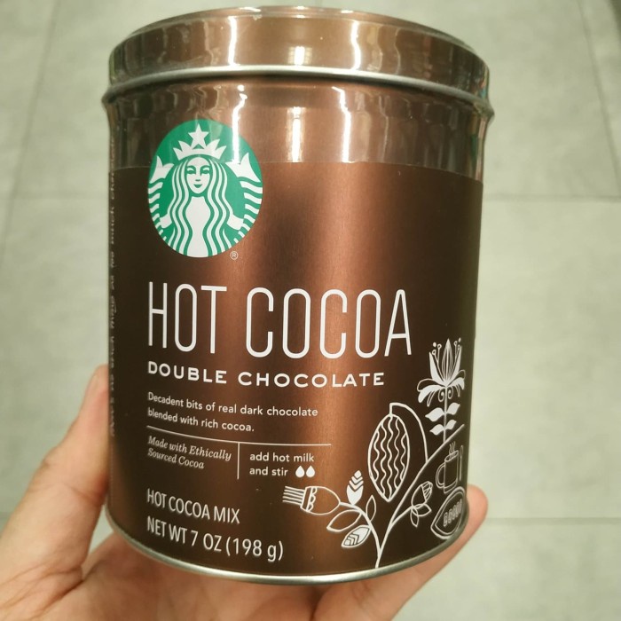 

STARBUCKS HOT COCOA DOUBLE CHOCOLATE DRINK POWDER