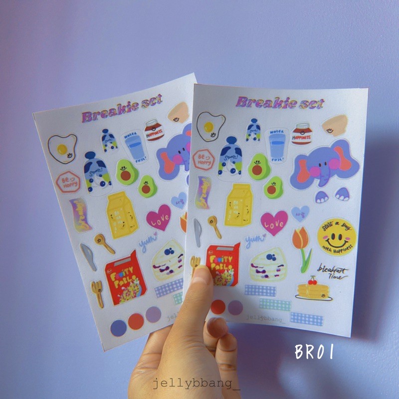 

Daily sticker | BREAKY SET STICKER | Stiker lucu | deco sticker