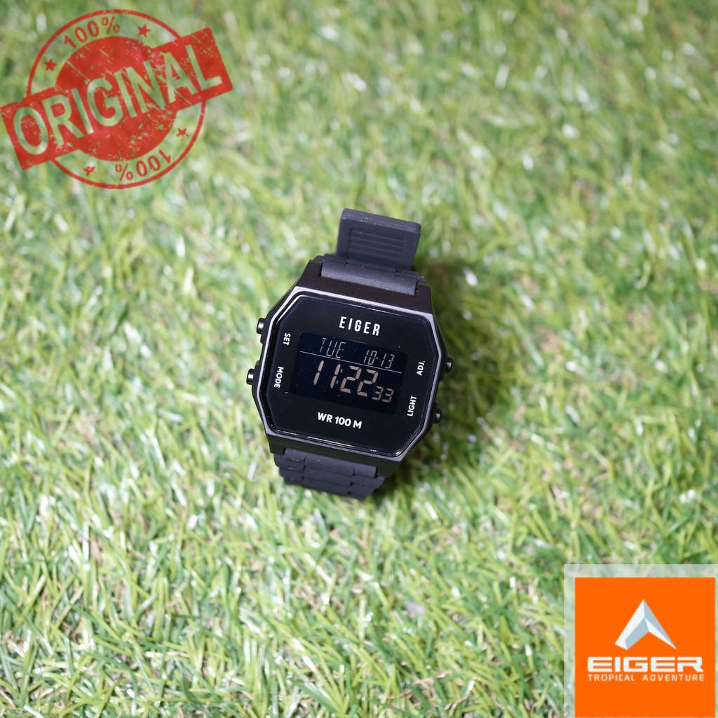 EIGER1989 JAM TANGAN DIGITAL PROVO - BLACK/CAF 5092 ORIGINAL