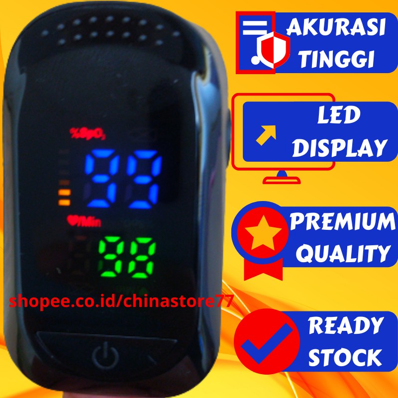 Pulse Oximeter Fingertip Oximetri Original Alat Ukur Kadar Oksigen Darah SpO2 A2