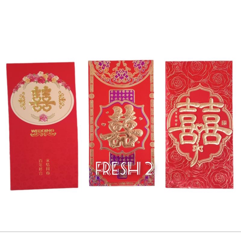 

3 PAK Angpao sangjit shuangxi panjang hologram