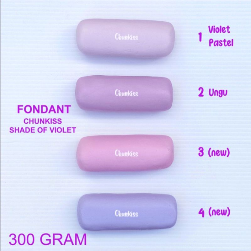 FONDANT WARNA 300 GRAM SHADE OF VIOLET - HALAL SIAP PAKAI