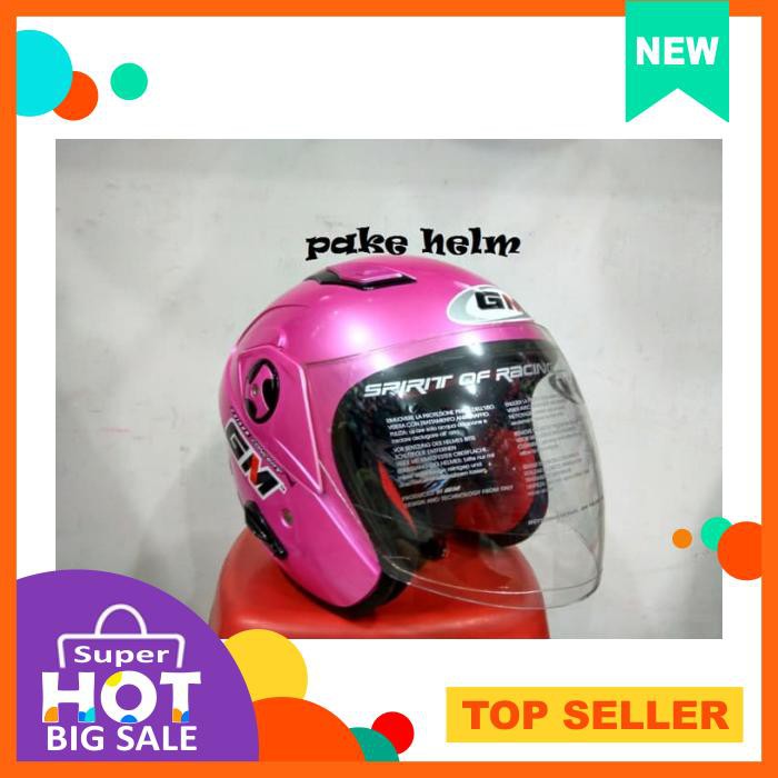 Helm Gm Interceptor Solid Double Visor Pink