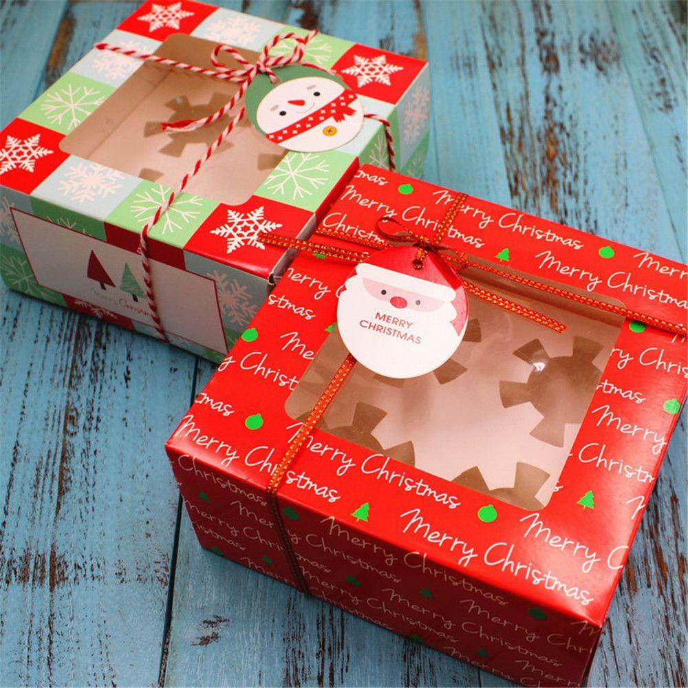 Solighter Christmas Gift Box Fashion Biskuit Nougat Kotak Pembungkus Kado